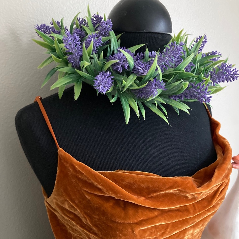 Spaghetti Strap Crushed Velvet Top
